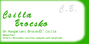 csilla brocsko business card